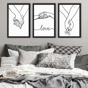 Stampa Artistica Da Parete Con Cornice – Vintage Musica In Bianco E Nero – Decorazione Moderna Per Camera Da Letto E Soggiorno