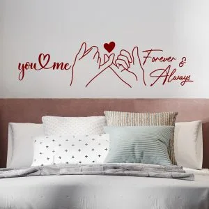 Cartello Parete Let's Snuggle Per Camera Da Letto – Scritta Romantica, Cornice In Legno, 16x42 Cm, Dazingart