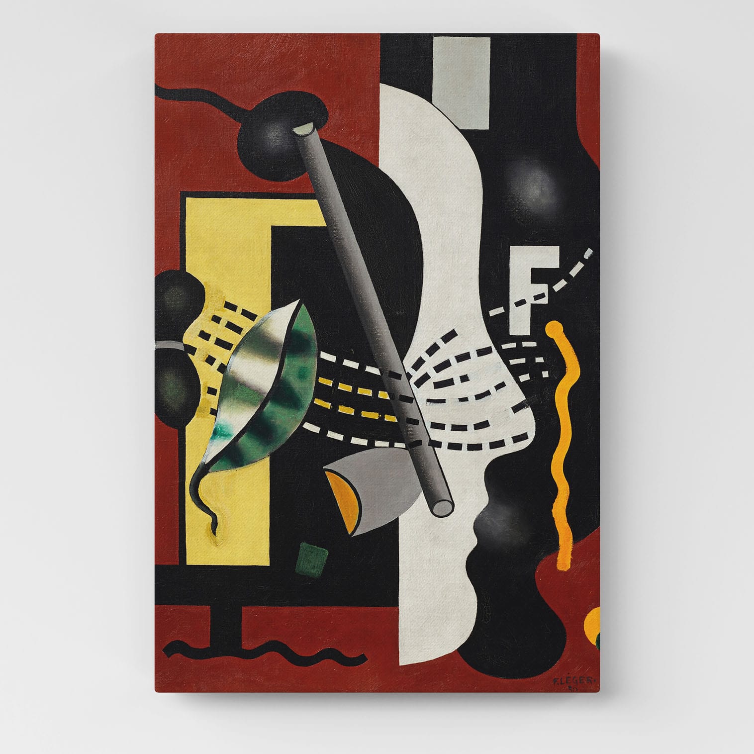 Quadro Nature Morte di Fernand Léger riproduzione su tela con forme geometriche e colori intensi stile modernismo francese.