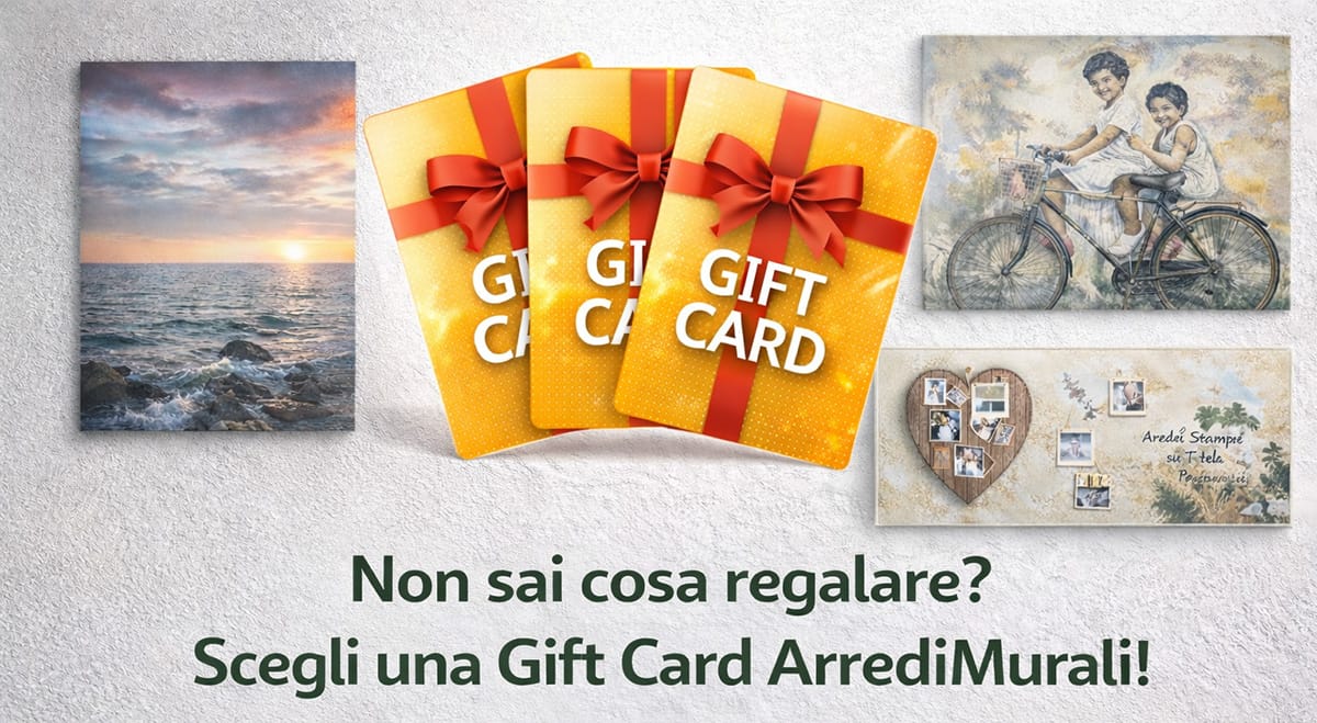 idea regalo Arredi Murali con gift card perfette per un presente unico.