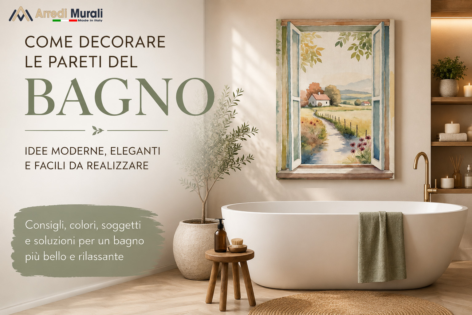 Come decorare le pareti del bagno con un quadro su tela moderno